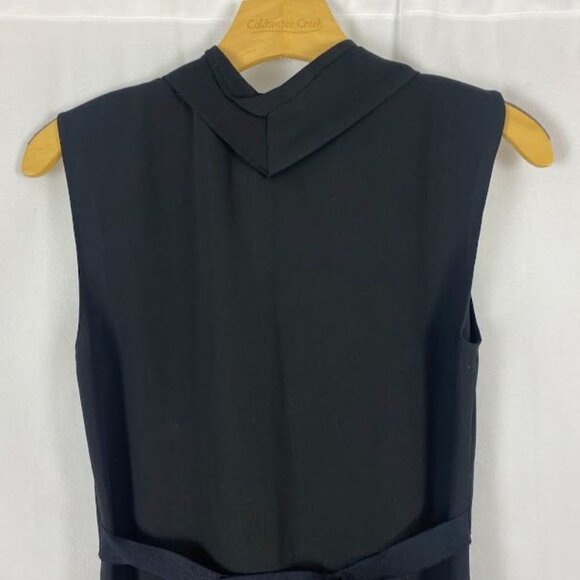 Tahari Black Ruffle Sleeveless Shift Dress New with Tags Women's Size 2 - Picture 8 of 13